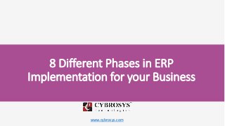 www.cybrosys.com
8 Different Phases in ERP
Implementation for your Business
 