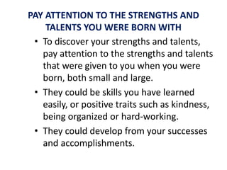 8, discover and grow your strengths and talents | PPTX