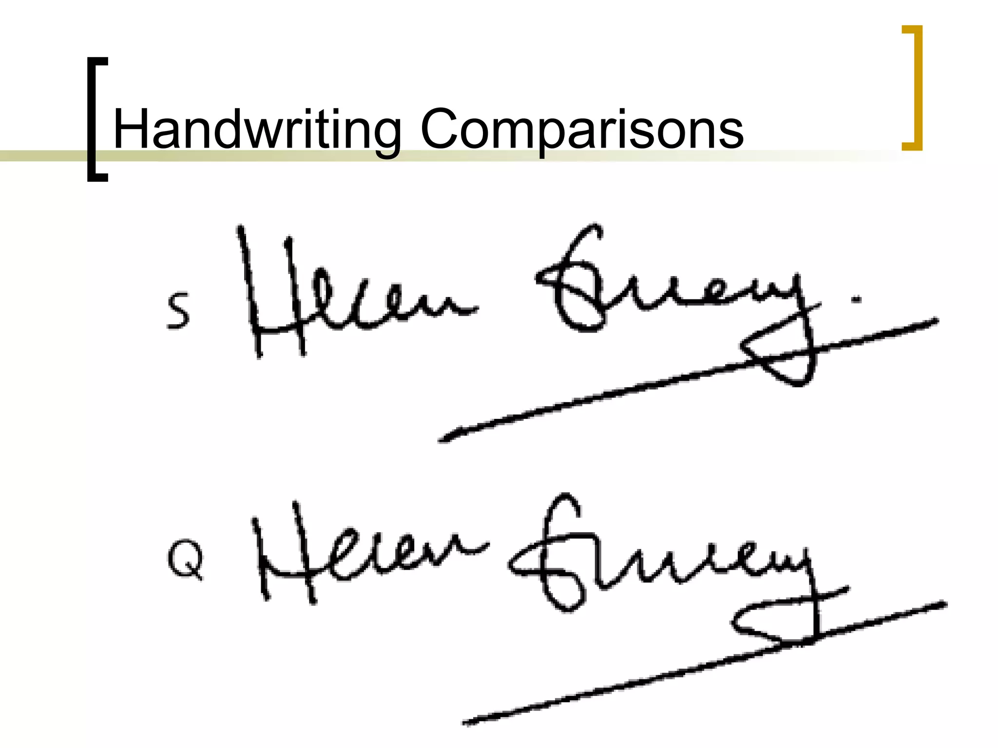 Handwriting Comparisons 