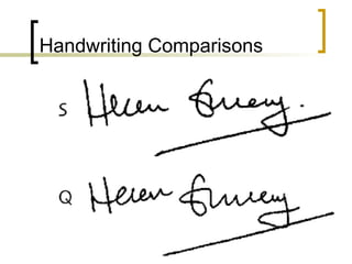 Handwriting Comparisons 