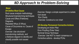 8d Rcca Problem Statement Examples 8D Problem Solving Approach | PPT