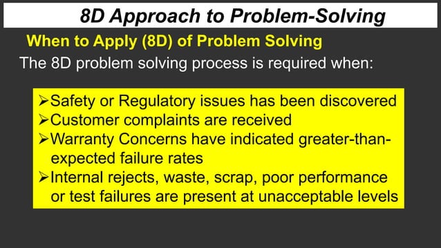 8D Problem Solving Approach | PPT