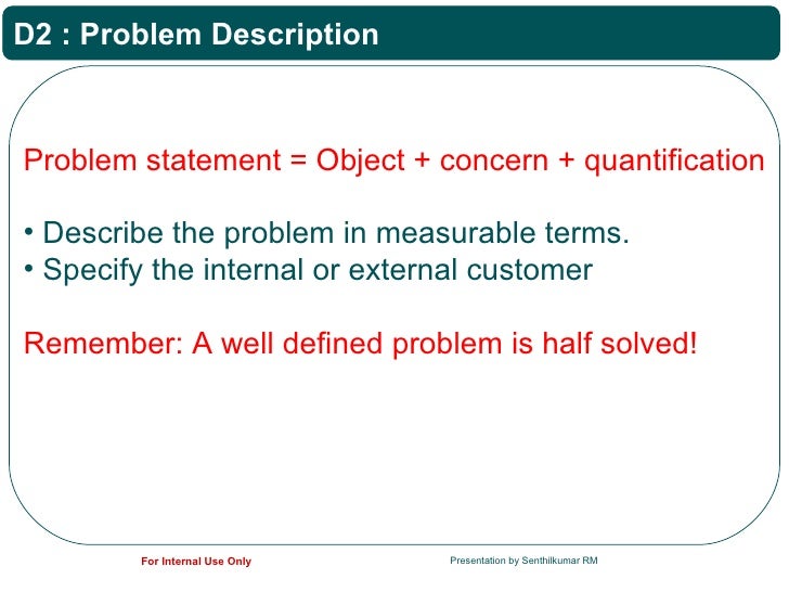 8D Problem Solving 8d problem solving