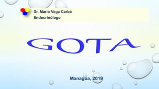 Dr. Mario Vega Carbó
Endocrinólogo
Managua, 2019
 