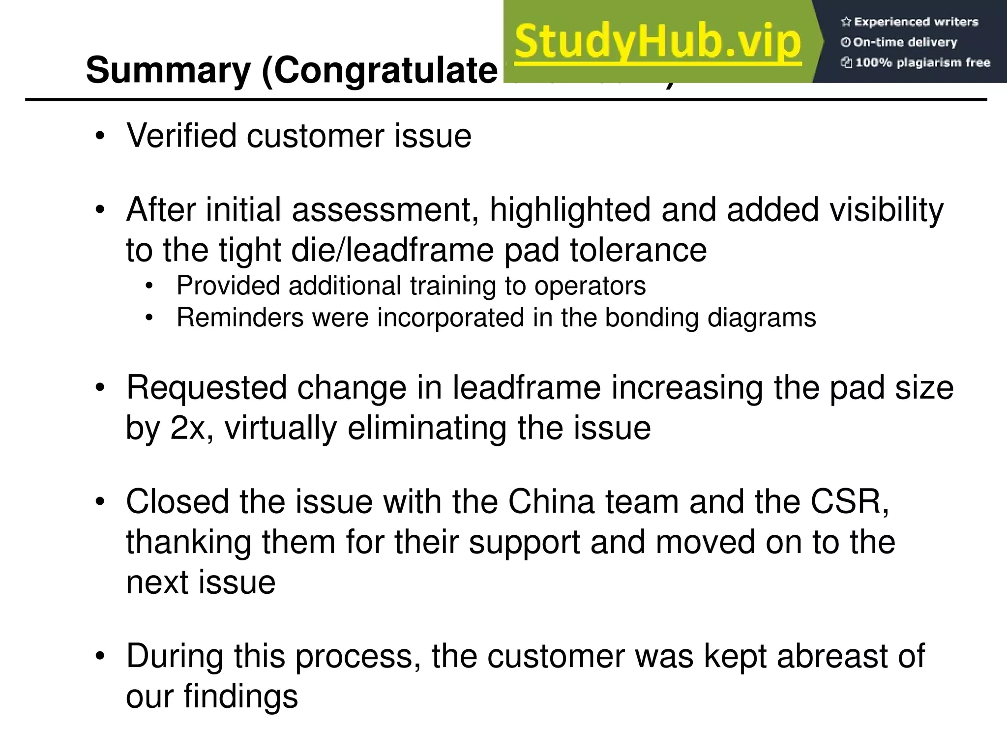 8D Report Case Study | PDF
