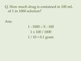 Drug Solution Calculation Drug Calculation for Patient | PPTX