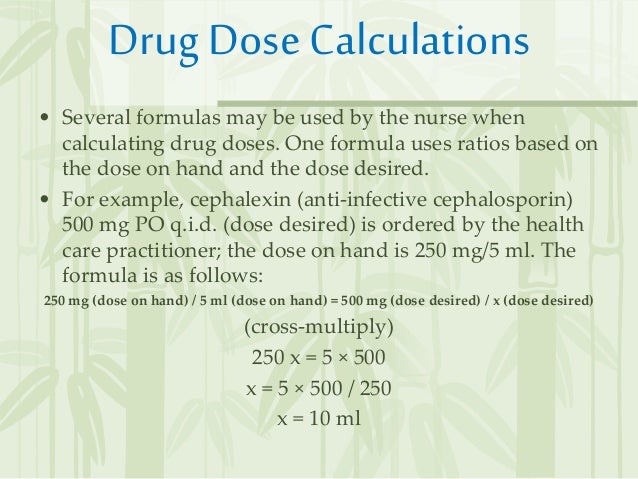 Drug Calculation For Patient