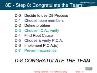8 Disciplines (8D) Training | PDF