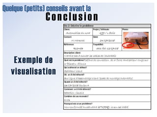 Quelque (petits) conseils avant laConclusionExemple de visualisation