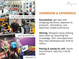 SHOWROOM & EXPERIENCE
HELP & EXPERTISE
THE ULTIMATE SHOWROOM
SECURITY
Consultative: get help with
shopping decisions, expo...