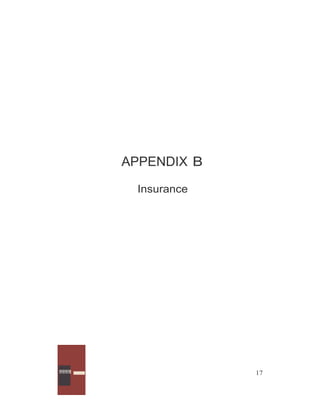 .- 
APPENDIX B 
Insurance 
""""'- 17 
 