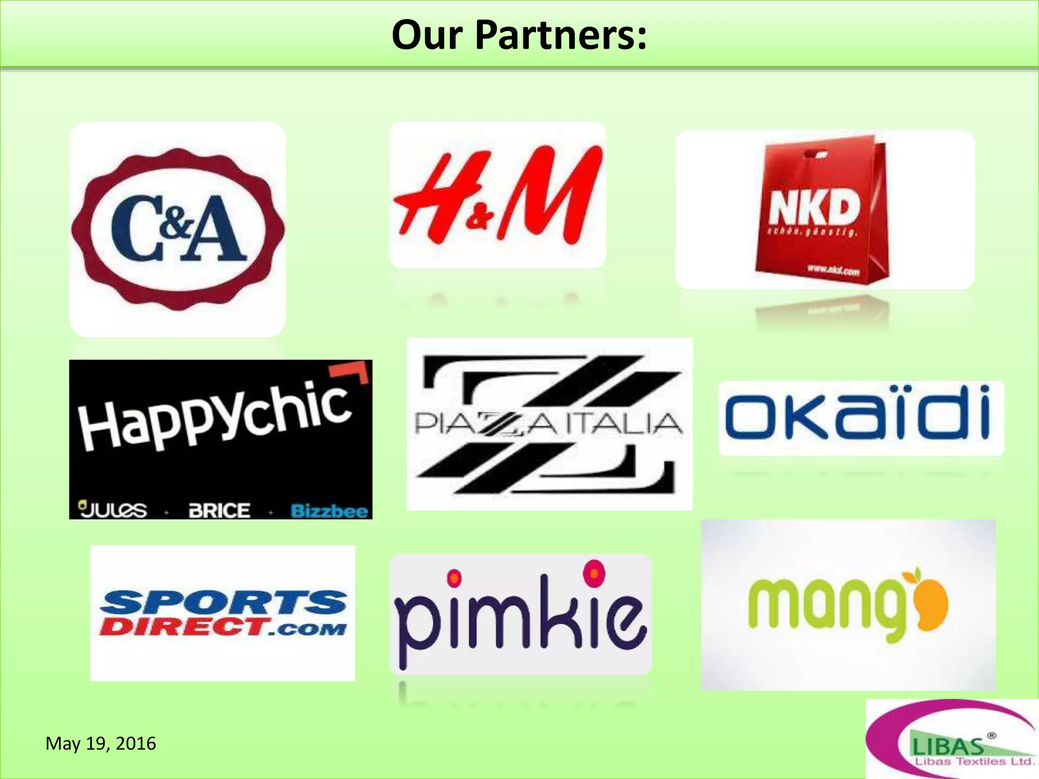 May 19, 2016
Our Partners:
 