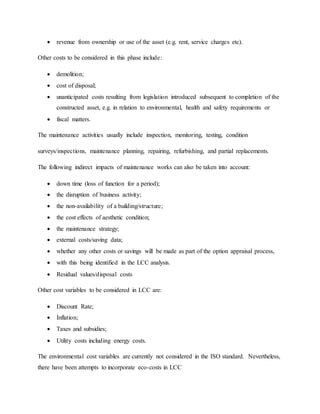 LIFE CYCLE COST CALCULATION MODELS FOR BUILDINGS | DOCX