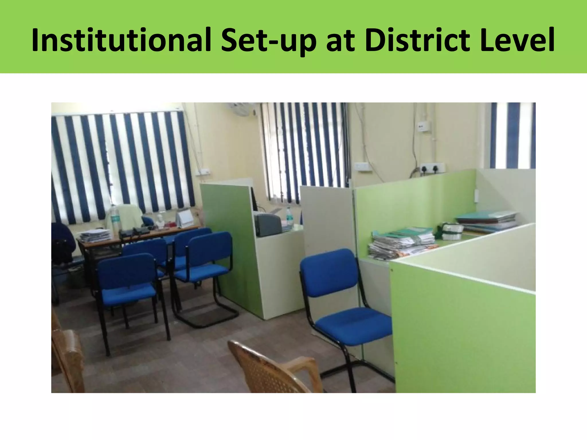 Institutional Set-up at District Level
 