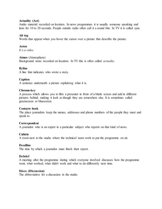 News presentation terms | DOCX