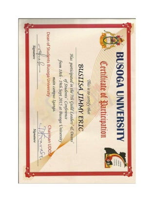 Eric Jimmy Busiisa CV