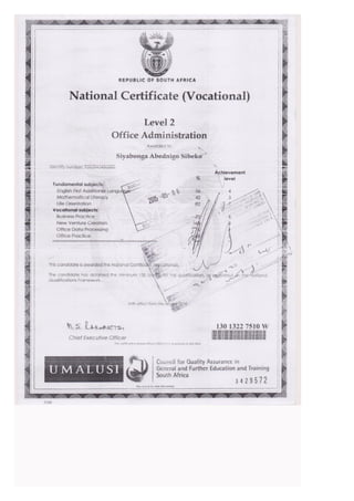 Credentials (Attachments) | PDF