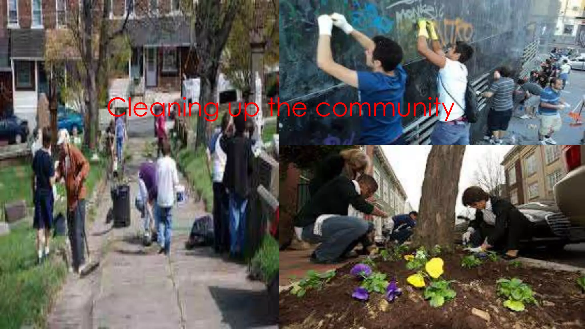 Cleaning up the community
 