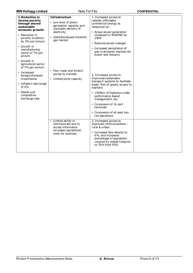 Framework For A Socio-Economic Plan