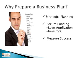  Strategic Planning
 Secure Funding
-Loan Application
-Investors
 Measure Success
 
