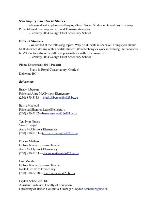 project based resumes