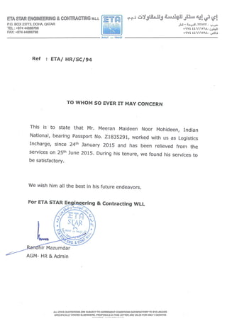 LOGISTICS INCHARGE | PDF