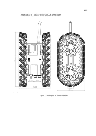 137
APÊNDICE B – DESENHOS GERAIS DO ROBÔ
Figura 32: Visão geral do robô de inspeção
 