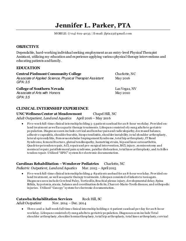 Physical Therapist Assistant Cover Letter from image.slidesharecdn.com