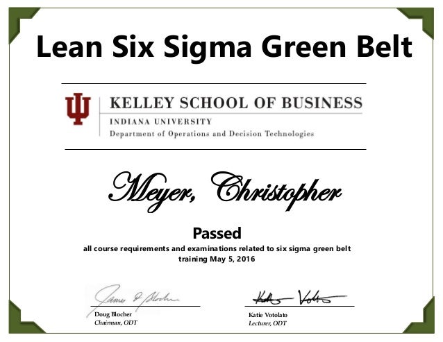 lean 6 sigma certificate meyer lean 6 sigma certifications