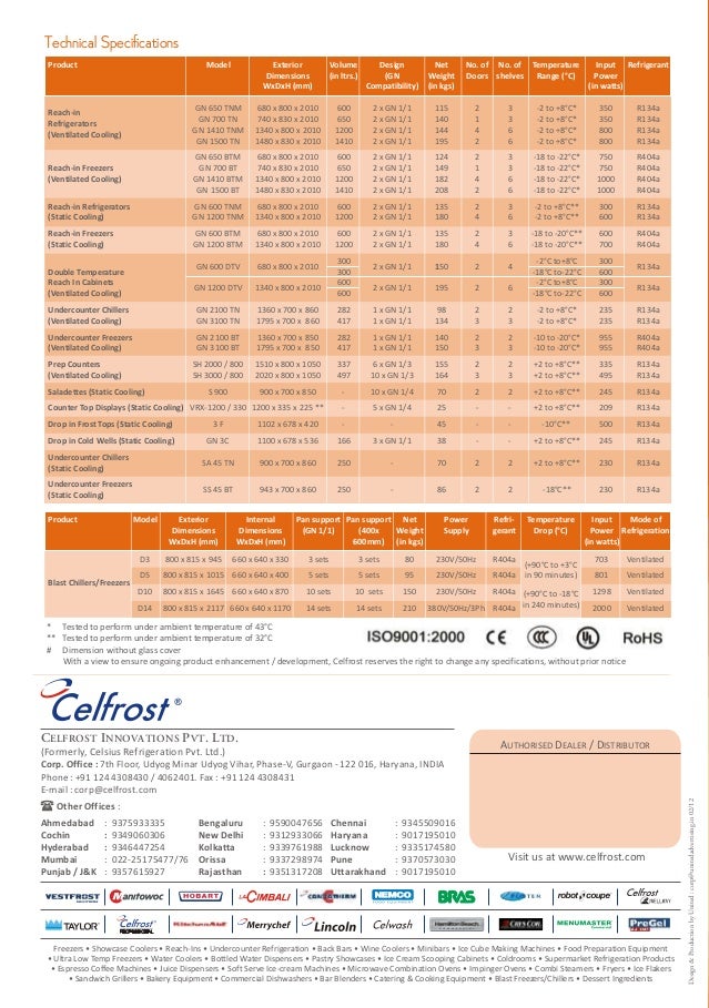 Professional Refrigeration Products