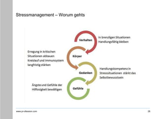 www.pr-ofession.com
Stressmanagement – Worum gehts
28
 