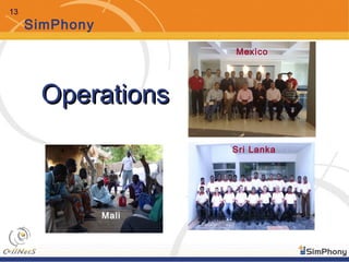 13
SimPhony
OperationsOperations
Sri Lanka
Mali
Mexico
 