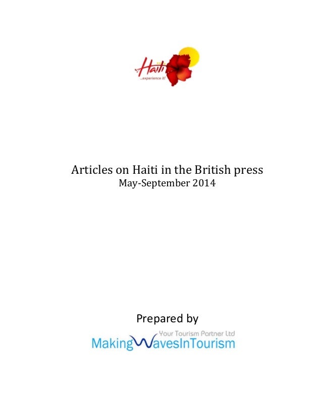 Articles on Haiti in the British press May to September 2014