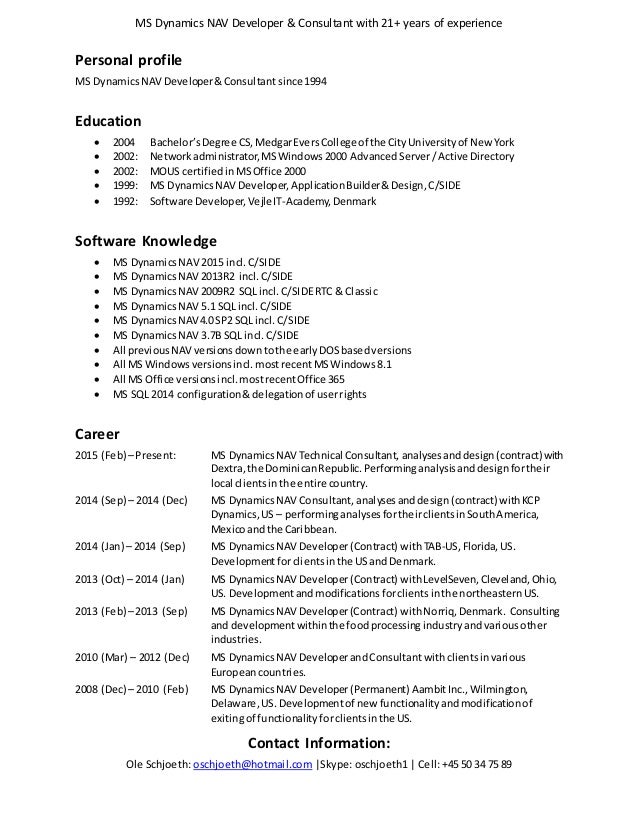 software consultant resumes