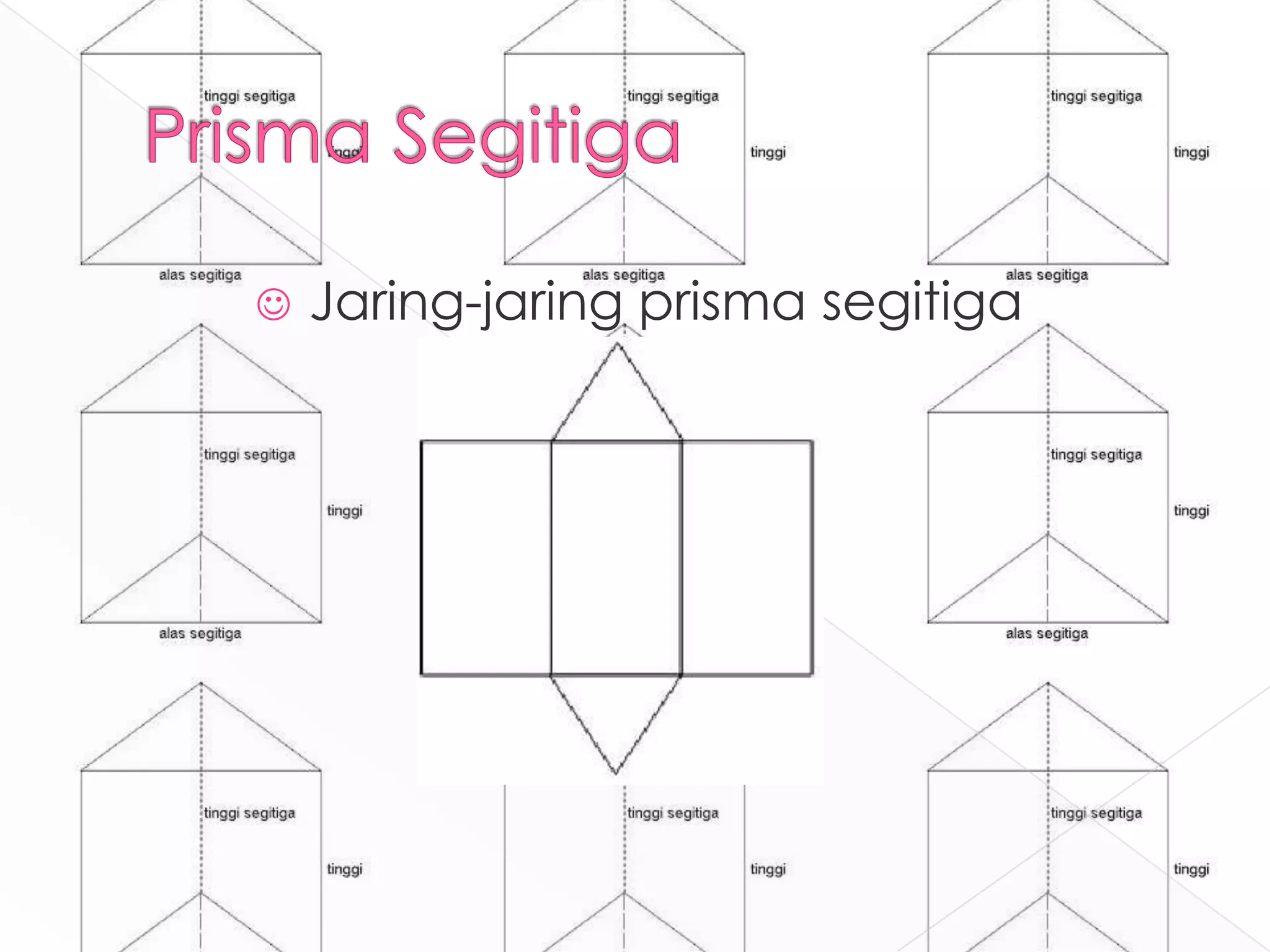  Jaring-jaring prisma segitiga
 