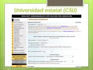 Universidad estatal (CSU)
 