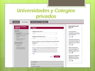 Universidades y Colegios
privados
 