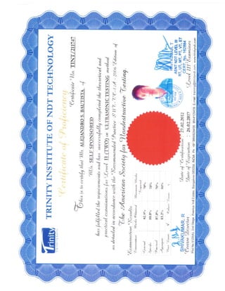 NDT Certificates