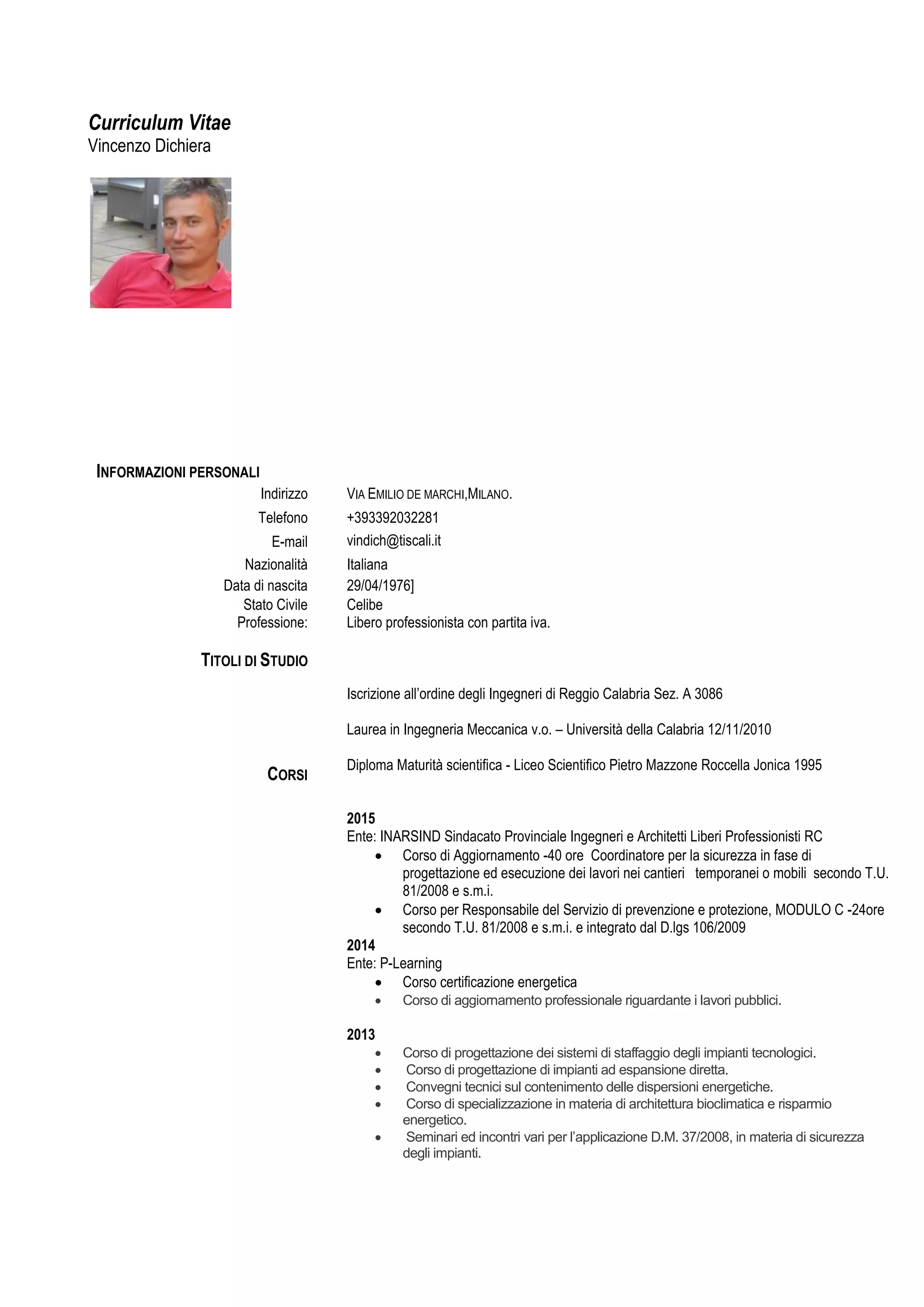 CurriculumVincenzo_04_2016 | PDF