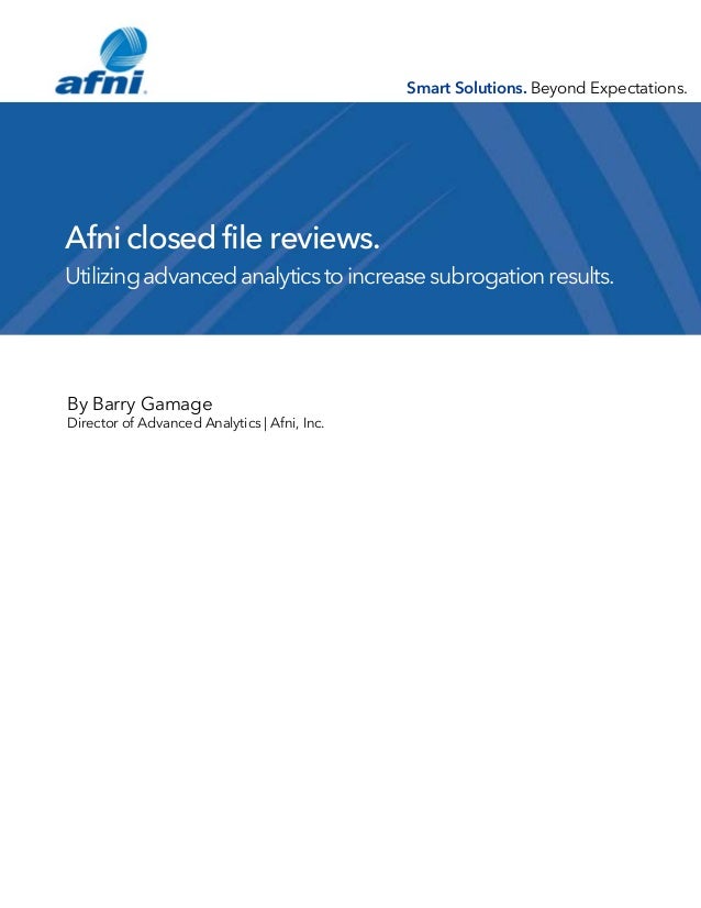 afni advanced analytics for