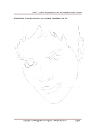 Portrait Outline Tutorial 8 easystepstodrawinga portrait | PDF