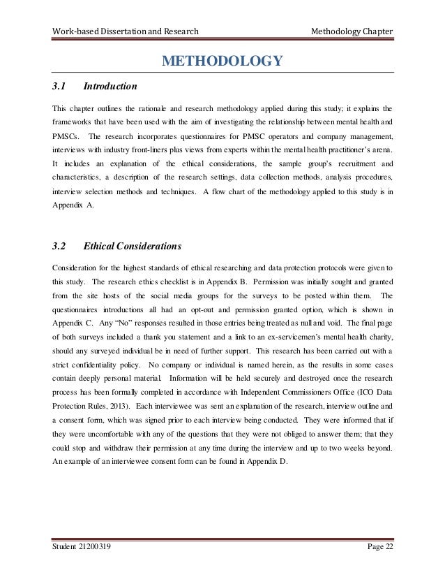 Dissertation ethical considerations