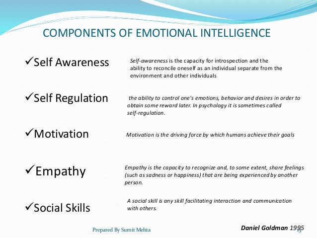 five basic competencies of emotional intelligence Understanding the five categories of emotional intelligence (eq) 1 self-awareness three examples illustrate the importance of emotional competencies. five basic competencies of emotional intelligence Understanding the five categories of emotional intelligence (eq) 1 self-awareness three examples illustrate the importance of emotional competencies.