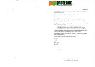 Freeland Recomendation Letter