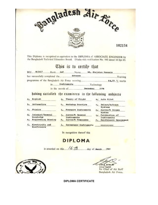 DIPLOMA CERTIFICATE
 