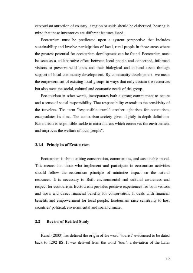 Ecotourism case studies picture