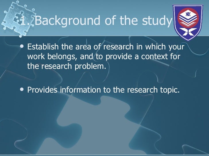 meaning of background of the study