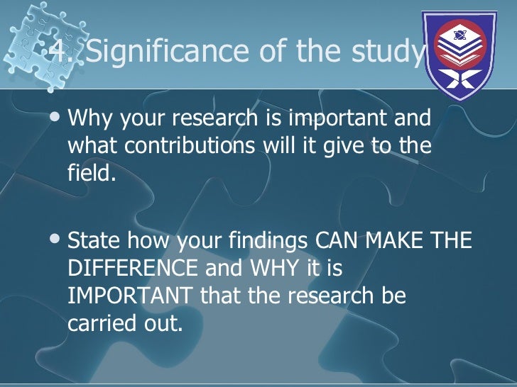 Significance of a research proposal