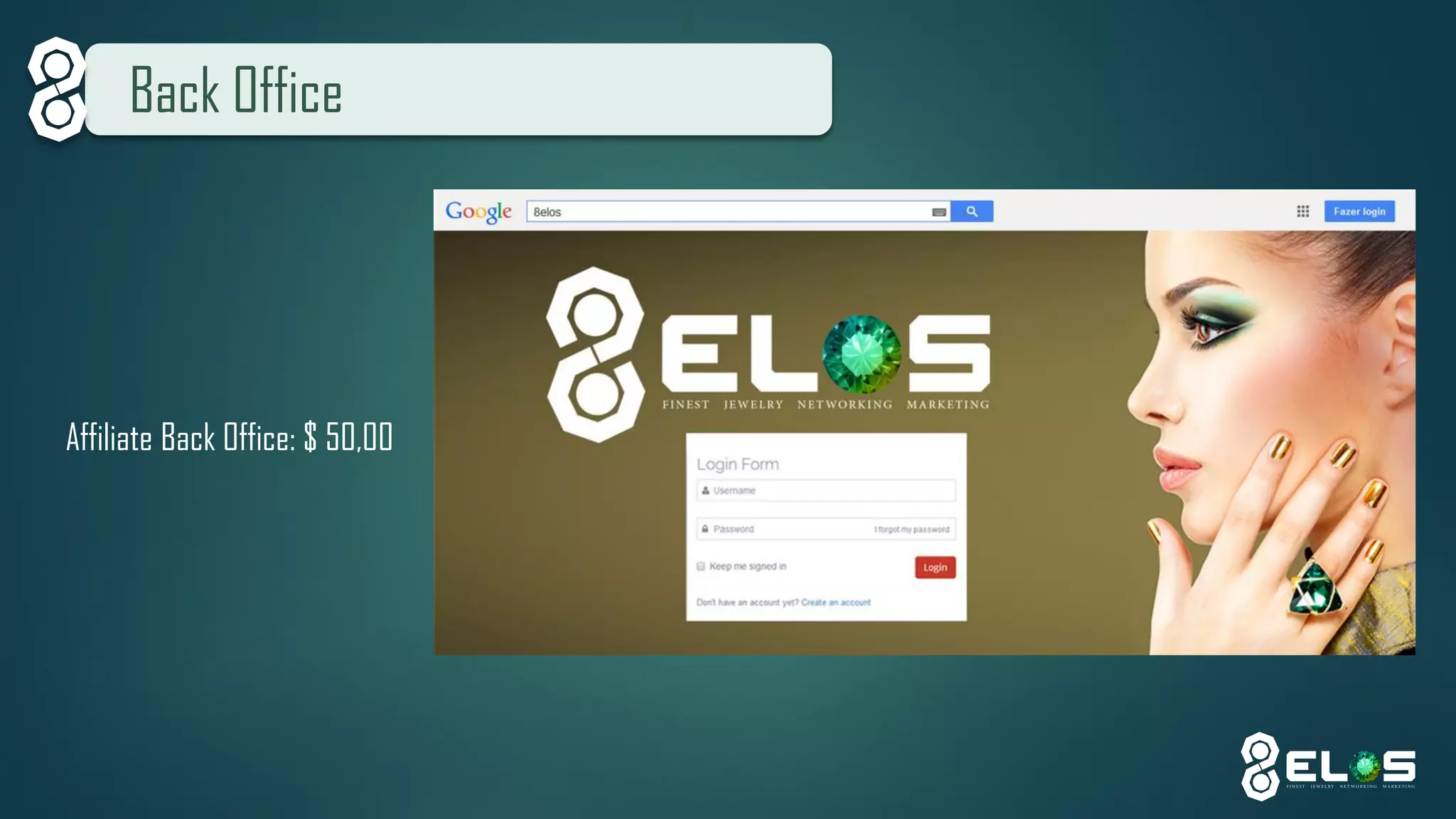 Back Office 
Affiliate Back Office: $ 50,00  