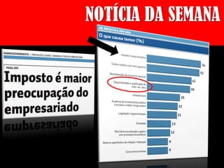NOTÍCIA DA SEMANA
 
